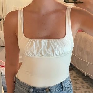 Princess Polly White Tank Bodysuit